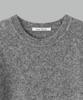 NONBLANK Mohair Wool Blend Crop Round Knit_Melange Grey