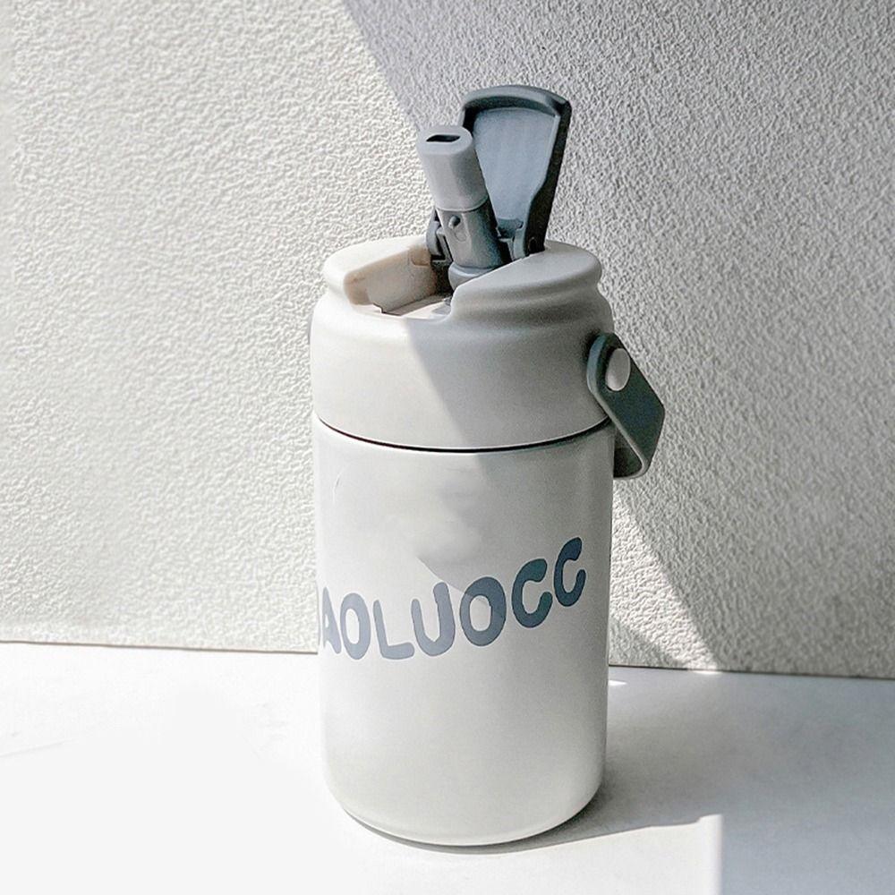 Detachable Straw Insulated Mugs Handheld Flower Tea Cup Practical Thermos  Girls