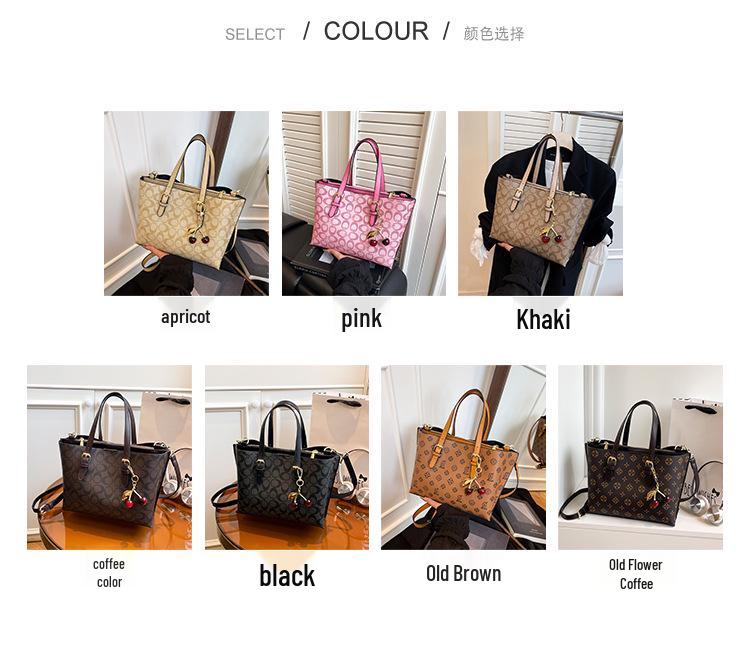 2025 Women's Retro Print High-End Crossbody Tote and Shoulder Bucket Bag