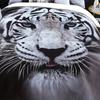 3-Piece White Tiger Bedding Set - Vibrant HD Printed Duvet Cover & Pillowcases, Soft & Cozy - Perfect for Bedroom, Guest Room