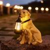 Rustic Design Solar Dog LED Light Creative Puppy Resin Light Resin Dog Sculpture  Outdoor Sculpture