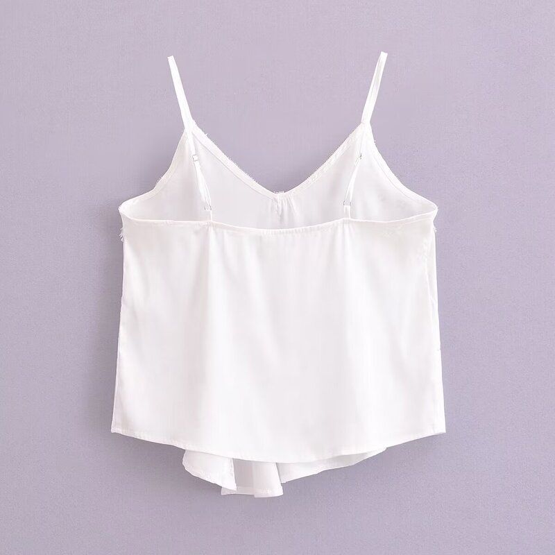 European and American Women's Clothing Summer New Fashion Sexy Sweet Loose Jacquard Lace Camisole 1165073 250