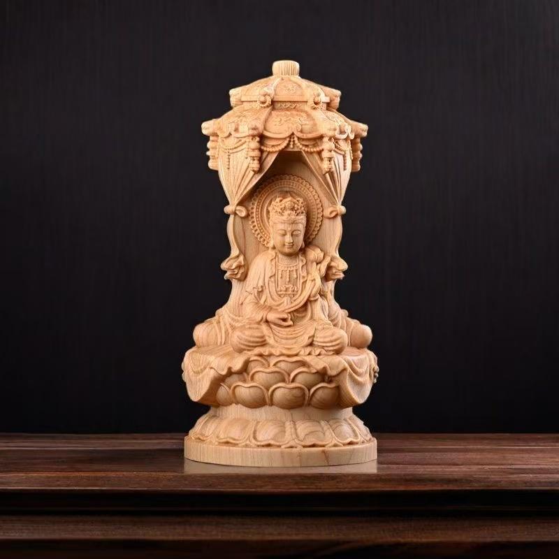 wood carving Guanyin, Tathagata sculptures and figurines wood carving buddha statue Home Room office feng shuidecoration statue