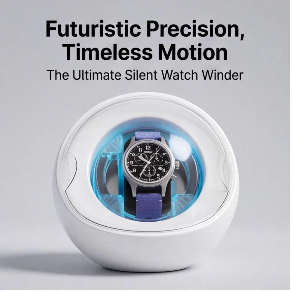 Silent Motor Watch Winder Dual-use for Charging and Plugging Mechanical Watch Winder Home Travel