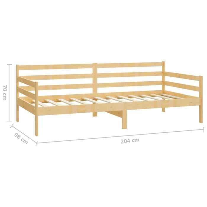 VidaXL Lit de repos avec tiroirs 90x200 cm Bois de pin massif 3083679