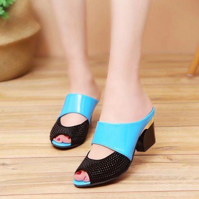 Sapatos Femininas Women Cute Sweet Light Weight Multi Color High Heel Sandal Shoes Lady Fashion Beige Heel Pumps Ab570