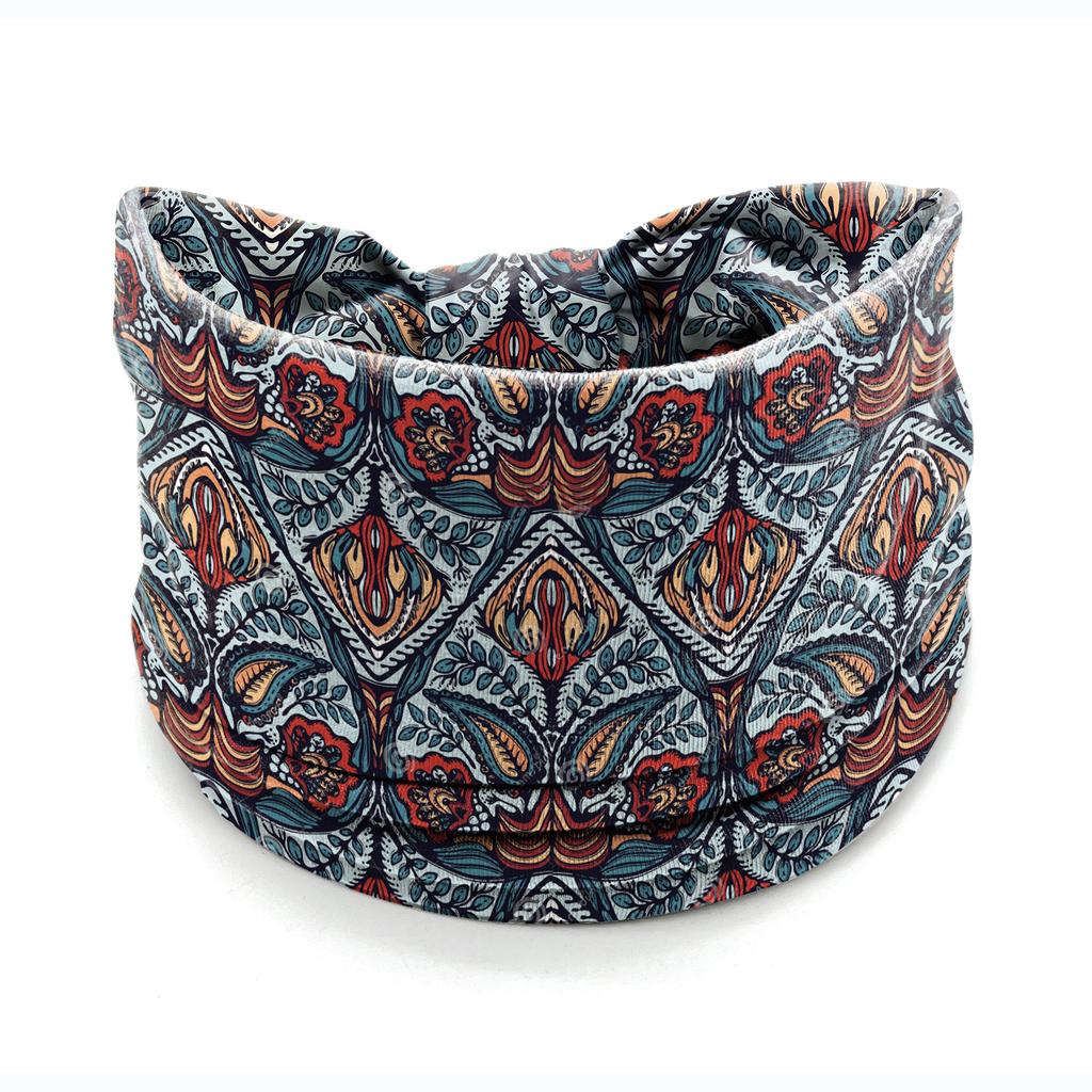European American Women's Hair Band African Print Pattern Wide Edge Elastic Knot Sports Yoga Headband Women's Headwear Hair