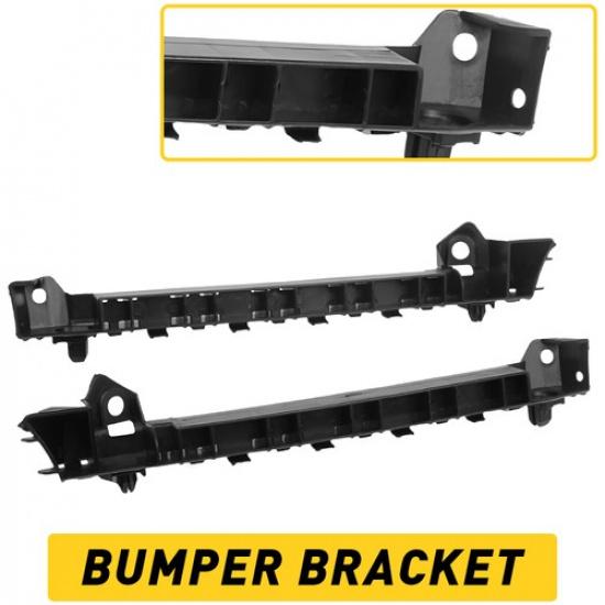 Retainer Bumper Black Set For 14-18 Front Toyota Highlander 2x Primed