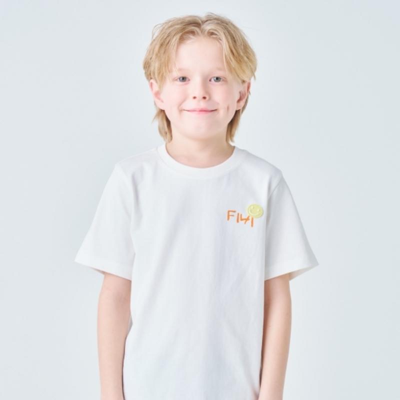 [fila Kids] Smile Back Graphic T shirT  Fk2rsf2207x Owh  q0zFk2rsf2207xOwh