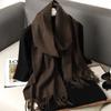 62Color Solid Women Winter Scarf Warm Thicken Cashmere Shawl Outdoor Fashion Luxury Tassels Pashmina Lady Wrap Windproof Scarves