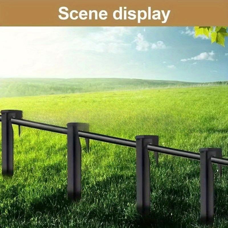 50Pcs Black Plastic Wire Ground Spikes Lawn Mower Lawn Cable Signal Line Spikes for Outdoor Garden Boundary Line Marking Grassland Camping Tent