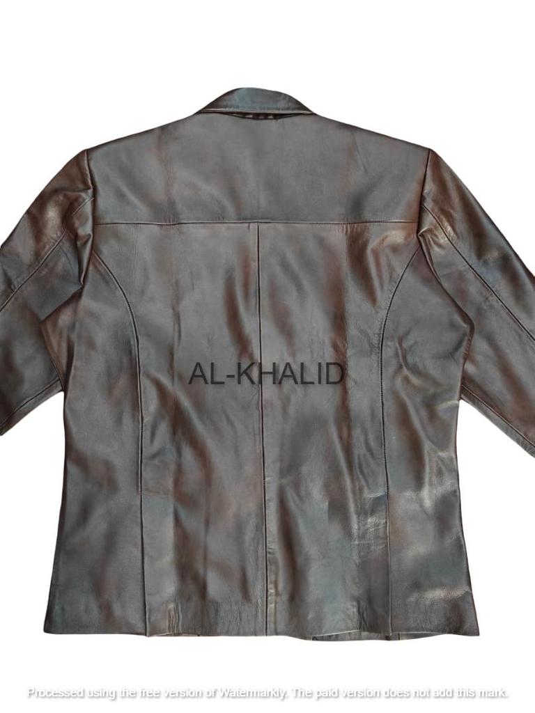 Kožený Nový Pánský Blejzr Hnědý Ručně Šitý Pravá Jehněčí Kůže Formální Stylové Nošení Měkký Střih