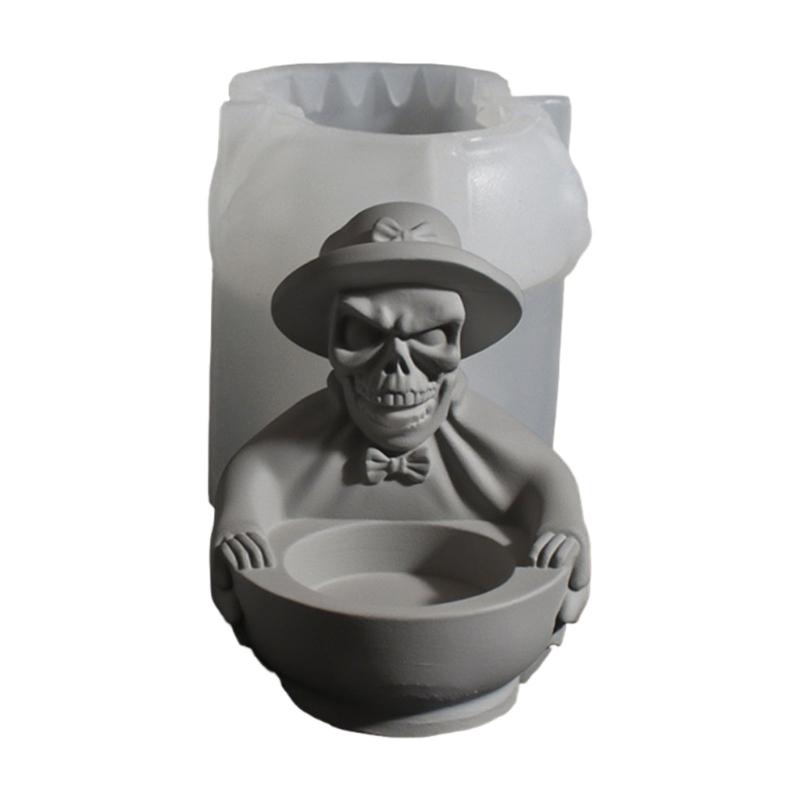 

Skull Witch Candle Making Mould Sturdy Silicone Materials for Halloweens Party Decorations