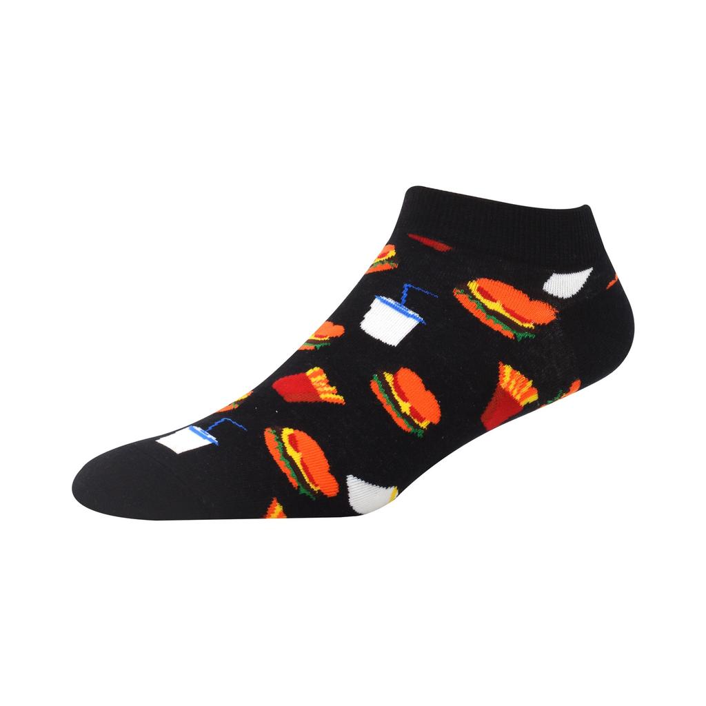 Neuheit Mode Bunt Lässige Herrensocken Knöchel Kurze Socken Harajuku Karomuster Essen Baumwolle Glücklich Lustig Damen Socken