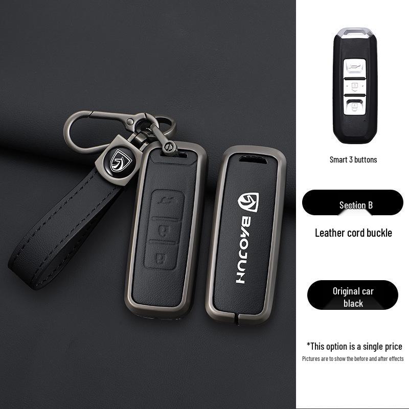 Compatible Baojun 510/730/530/360/560/310w/630 Car Key Protective Case with Special Buckle.