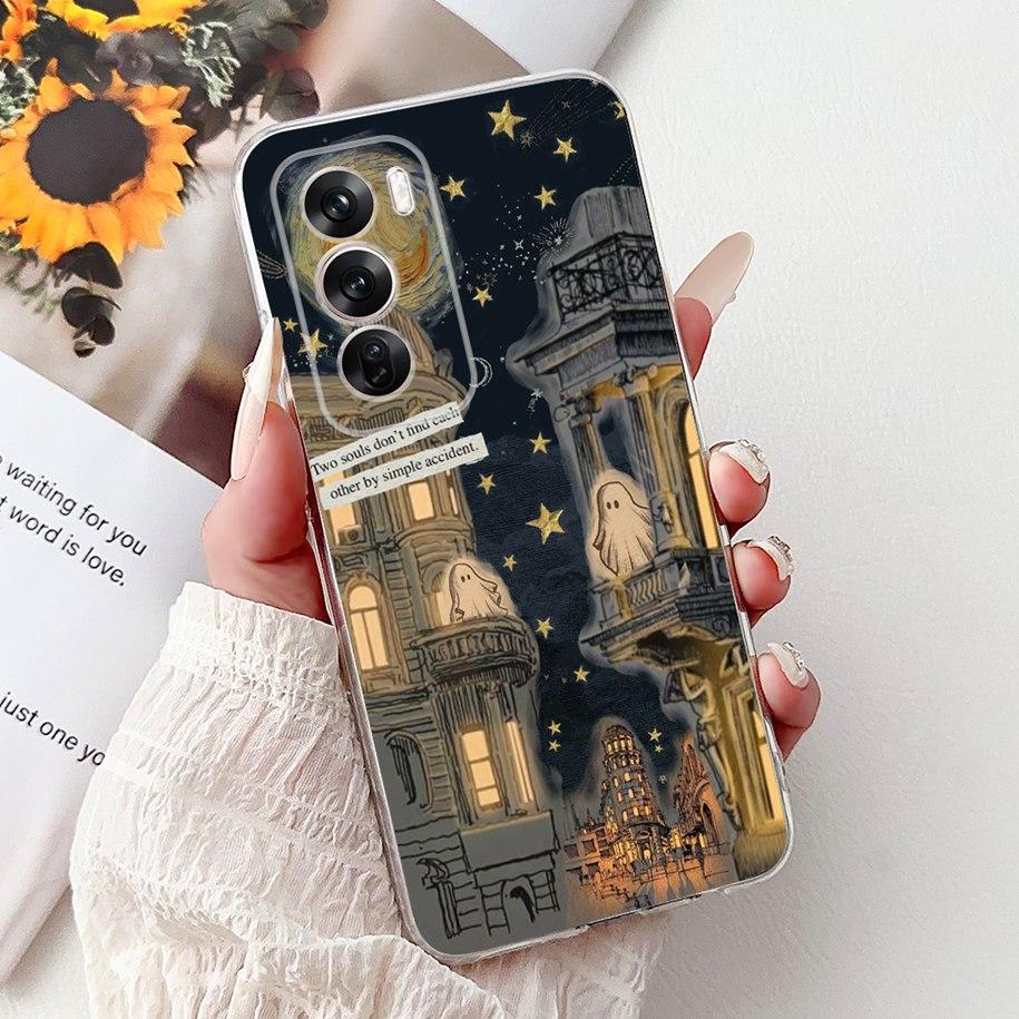 For OPPO Reno12 Pro 5G Case CPH2629 Cover Transparent Silicone Fashion Butterfly Soft Case For Reno 12 CPH2625 Reno 12Pro Fundas