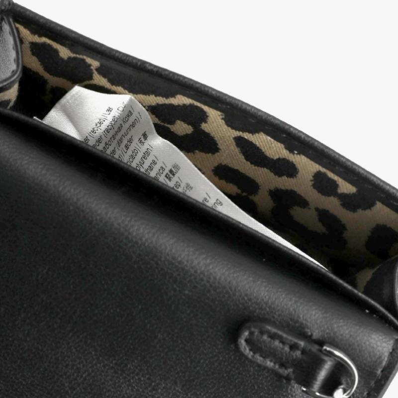 Ganni Animal Graphic Butterfly Logo Flap Card Wallet A6776 099