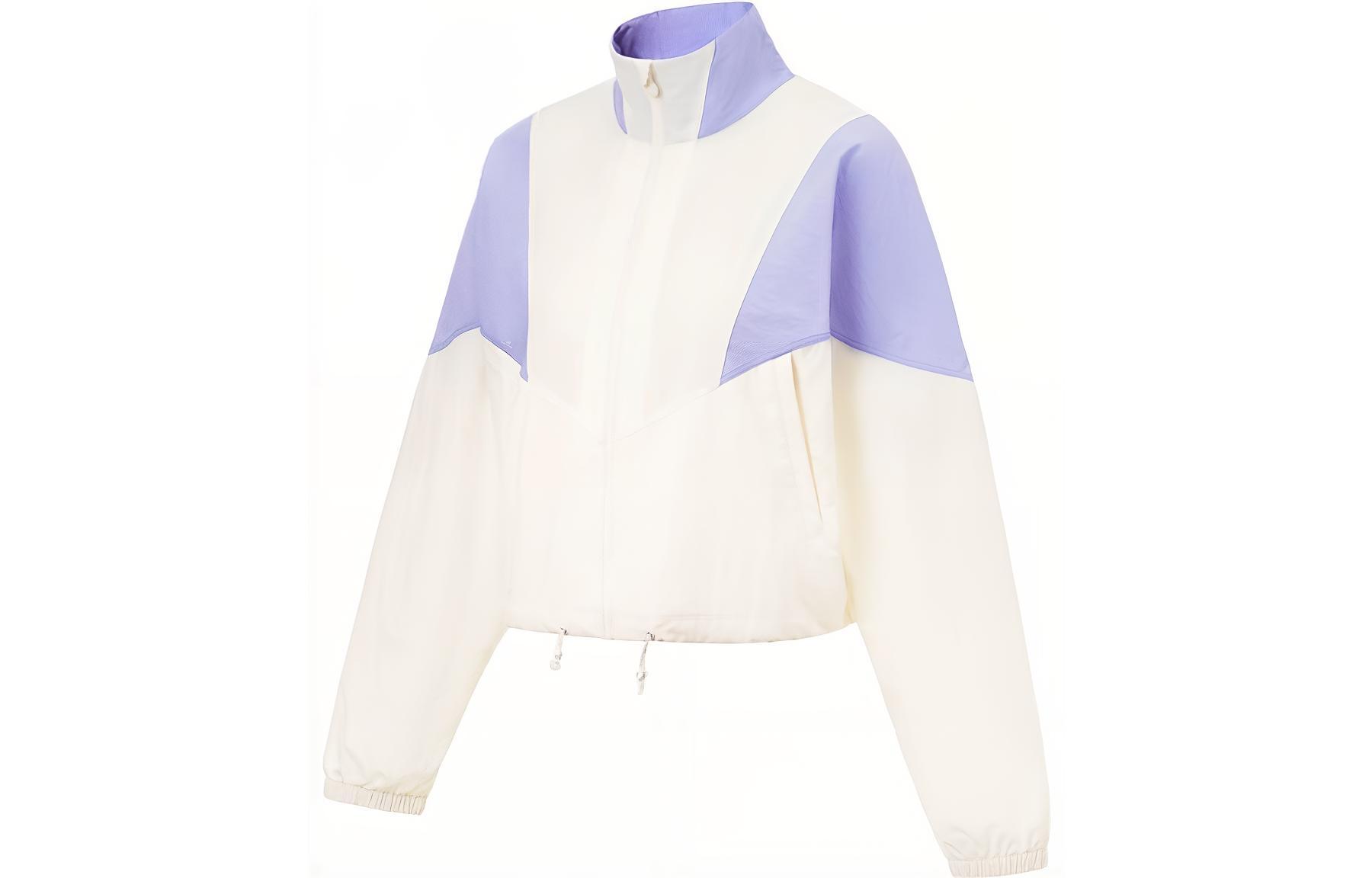 Li Ning Trench Coat Women s Ivory Violet Blue AFDT498-4 XXL