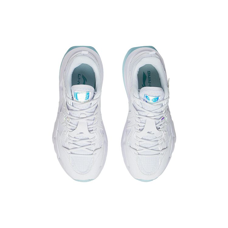Li Ning Flex Lightweight High Resilience Low Top Sports Casual Shoes Women Sneakers White AGLS114-2