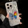 Federglanz Handyhülle für Samsung A53 A14 A33 A12 A32 S24 S23 Plus S20 S21 FE für iPhone 17 15 16 13 Pro 17 16 Pro Max Schmetterlingsschleife Handyhülle