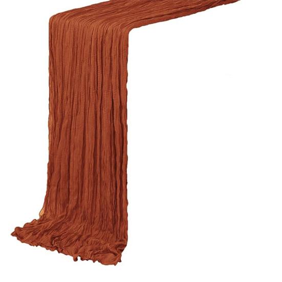 Nordic Pleated Table Runner Textured Gauze Fabric Decorative Tablecloth for Wedding Party Decor Wrinkle Napkins Placemats Elegant Photography Backdrop