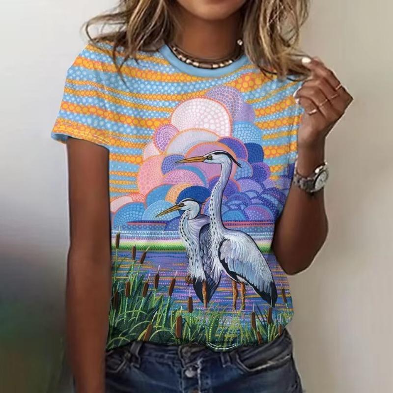 Милые животные 3D принт женские футболки летняя мода короткие рукава футболки пуловеры — фото 9