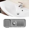 Faucet Mat Silicone Sink Guard Safe Clean Odorless Sink Accessory for Kitchen Bathroom Dark Grey