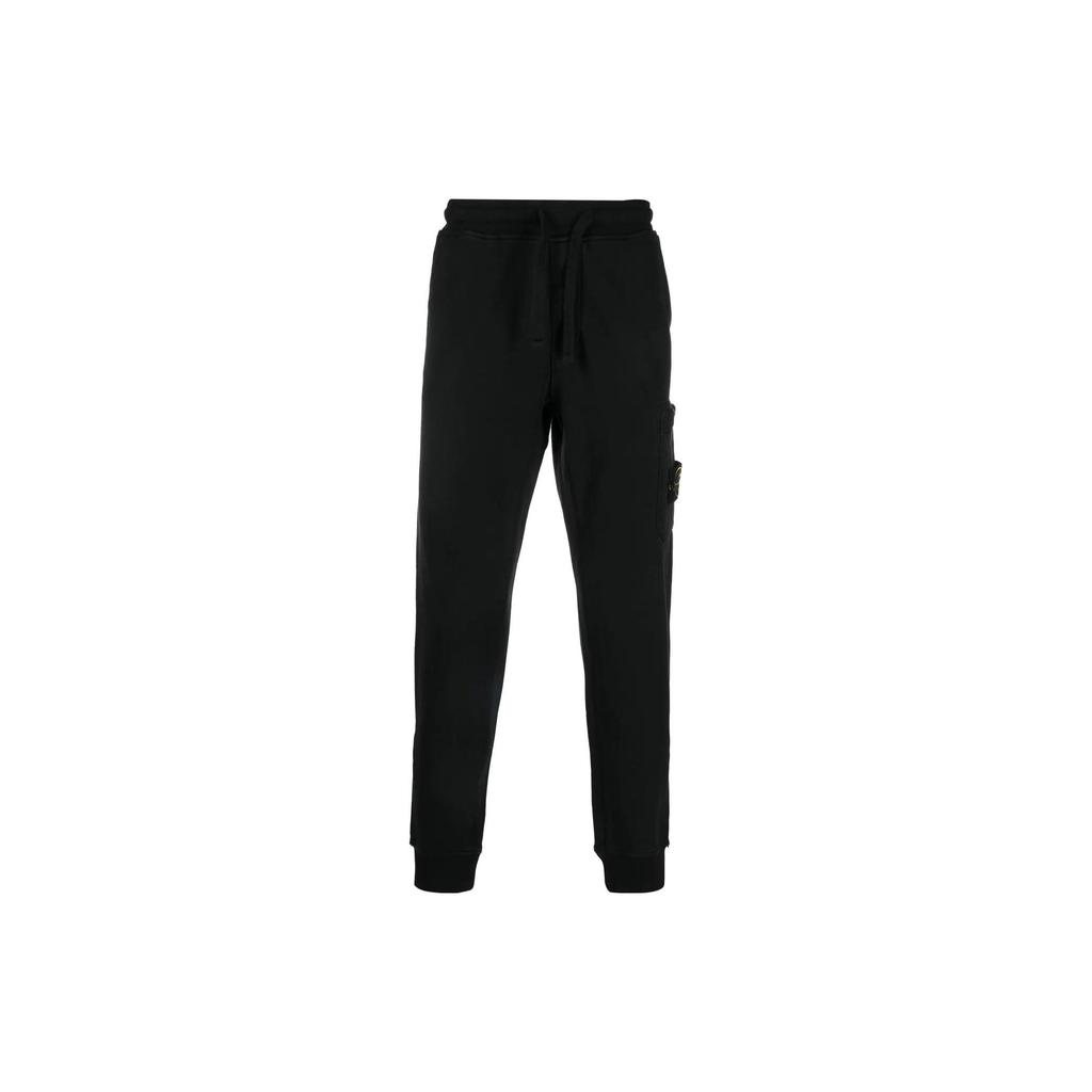 Stone Island Solid Color Logo Patch Cuffed Casual Sports Pants Knitted Sweatpants Men bottoms 101564551-A0029