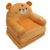 Kids Folding Sofa Plush Fabric Sponge Cartoon Pattern Toddler Flip Open Couch for Rest Reading