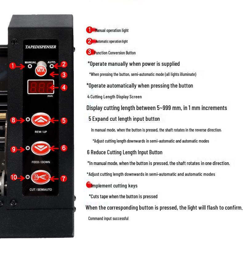 Fully Automatic ZCUT-80 Tape Cutter for Double-Sided, Transparent, High-Temperature, and Film Adhesive Tapes.