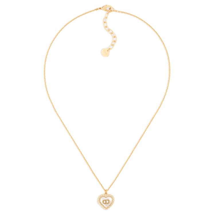 Dior Solid Color Design Mother Of Pearl Necklace Women Necklace Gold N3503WOMVE_D301