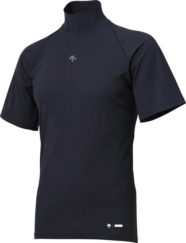 Descente Undershirt Size L Men's High-Neck Short-Sleeve DB5SUD11M, Navy,