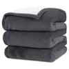 (Super King, Grigio) Coperta Pesante Spessa Copriletto Singolo Doppio King Size-Calda Soffice per Inverni Estremi