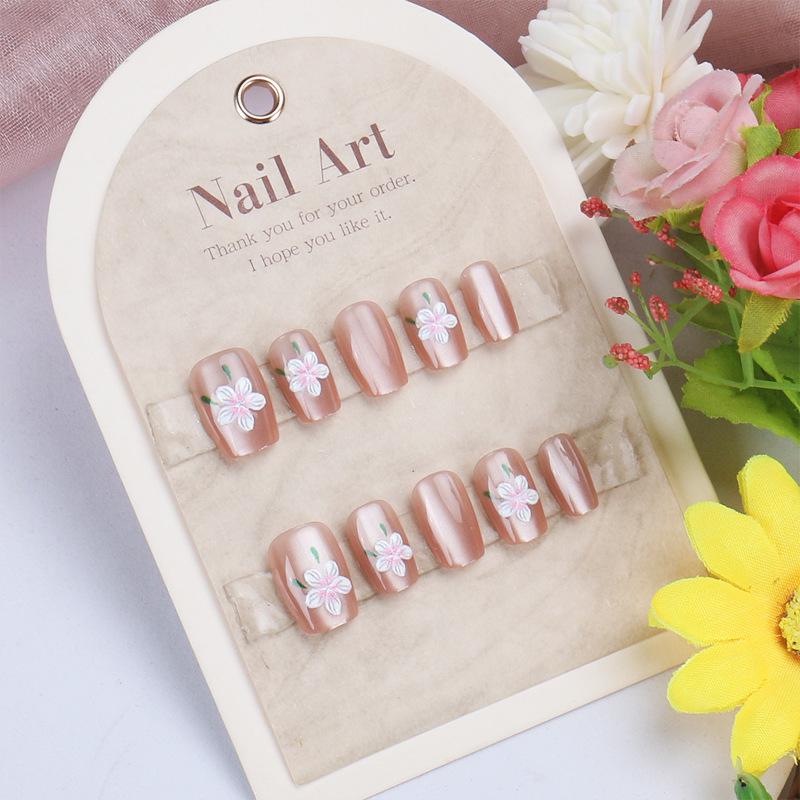 Verlaufende Bernstein-Goldfolie Abnehmbare Nagelsticker - Herbst/Winter-Kollektion
