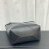 2026 New Panta Splicing Folding Tote Bag, Retro Premium Cowhide Bucket Bag, Genuine Leather Commuter Bag for Women