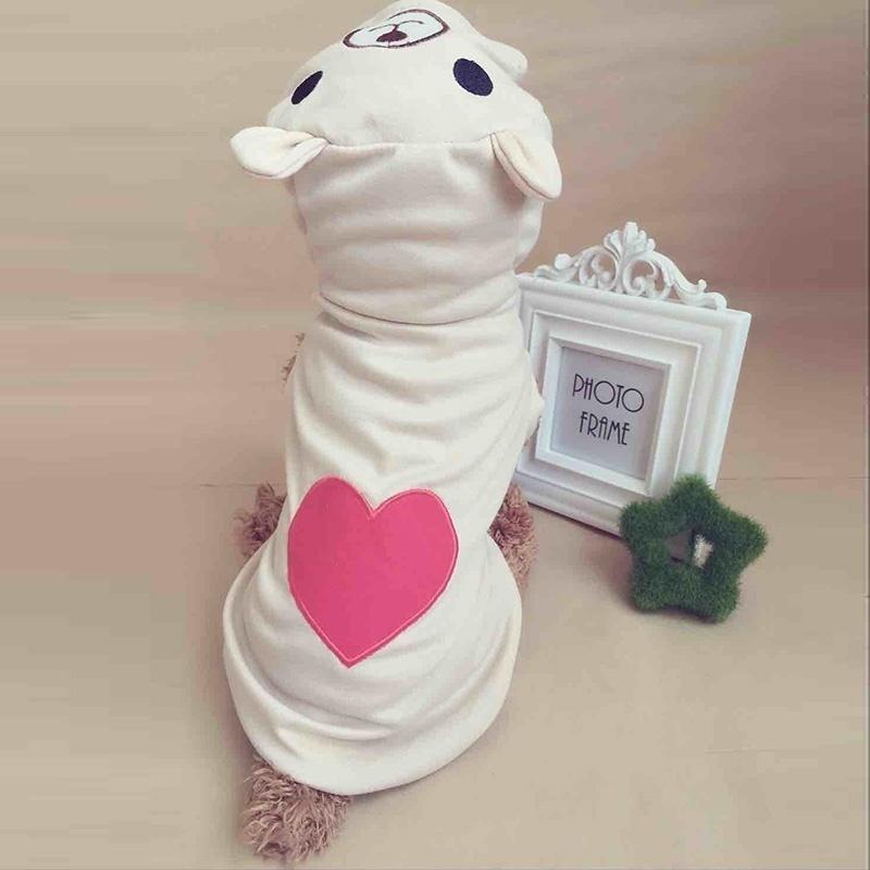 Pet Dog Clothes For Small Dogs Cotton Puppy Coat Hoodies Outfit for Dogs Winter Clothes Pajamas Love Bear Costume Dog Supply LS