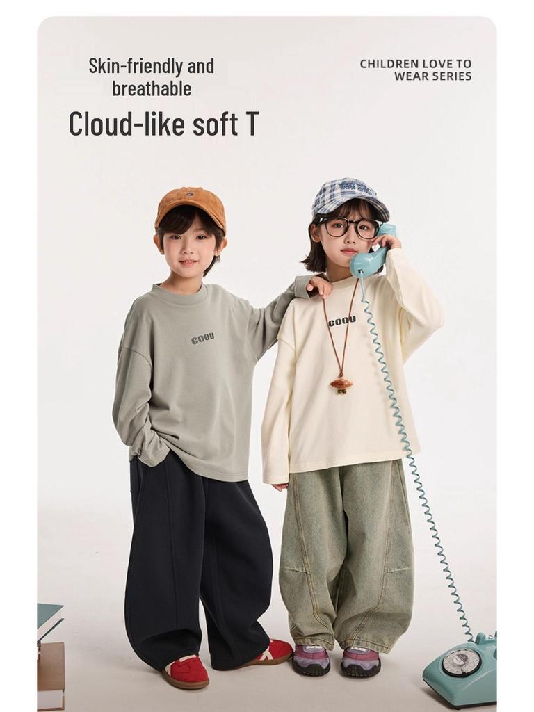 Fairy Tale Big Boy Long Sleeve T-Shirt - Autumn 2025 Round Neck Children's Base Layer Top