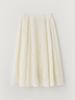 B Muse Mansion Flower Tuck Flare Skirt - Cream