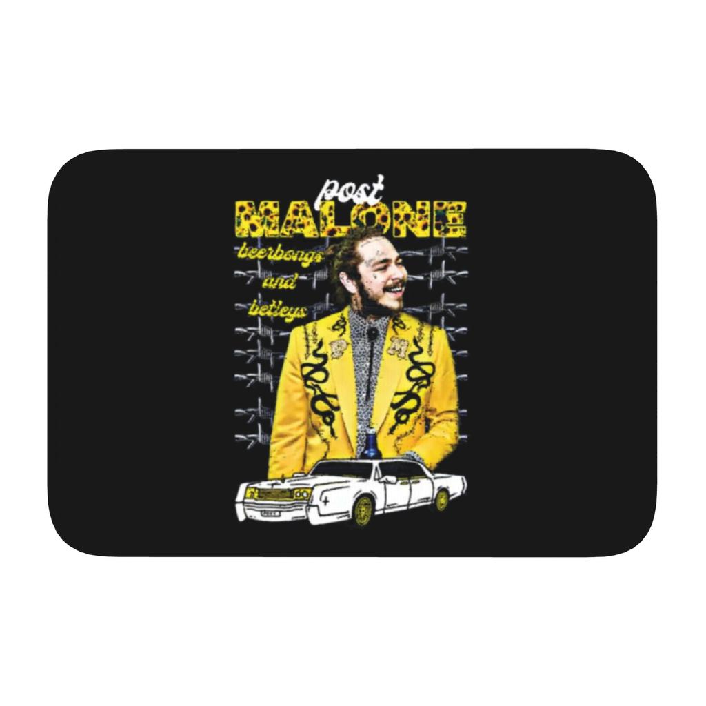 Custom Posts Malones American Popular Rapper Front Door Floor Entrance Mat Indoor Bath Kitchen Doormat Garage Carpet Rug