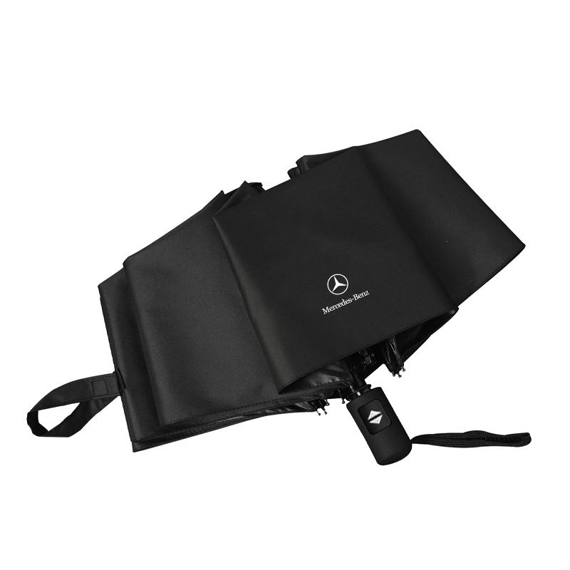 1Pcs Car Portable Folding Automatic Three Folding Umbrella Sunshade For Mercedes-Benz AMG W247 W176 W177 W207 W203 W204 GLA GLC X253 GLK GLA Class