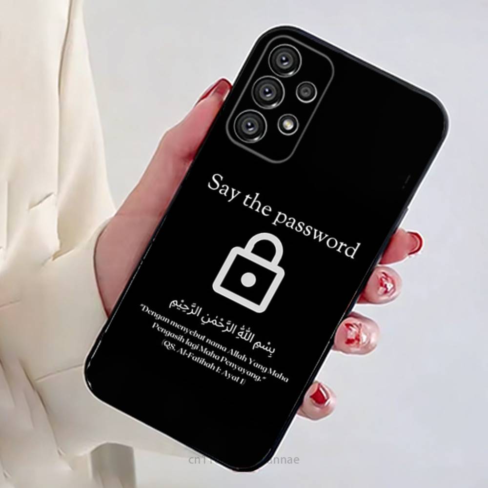 Arabic Lyrics Quotes Islamic Phone Case for Samsung Galaxy A73,23,53,33,14,24,13,72,22,52,32,54,A34 Soft Cover