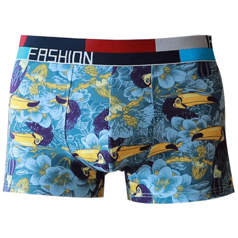 Innilu Boxeri Bărbați Respirabili cu Imprimeu de Toamnă