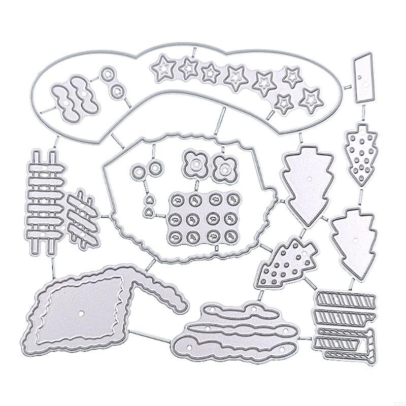 Starry Christmas House Metal Cutting Dies Stencil DIY Scrapbooking Album Paper Card Template Mold Embossing Craft X3UC