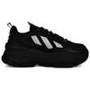 Adidas Originals OZGAIA Little Lucky Abrasion Resistant Abrasion Resistant Low top Chunky Sneakers Women's Black Silver JQ4110(Team562-)
