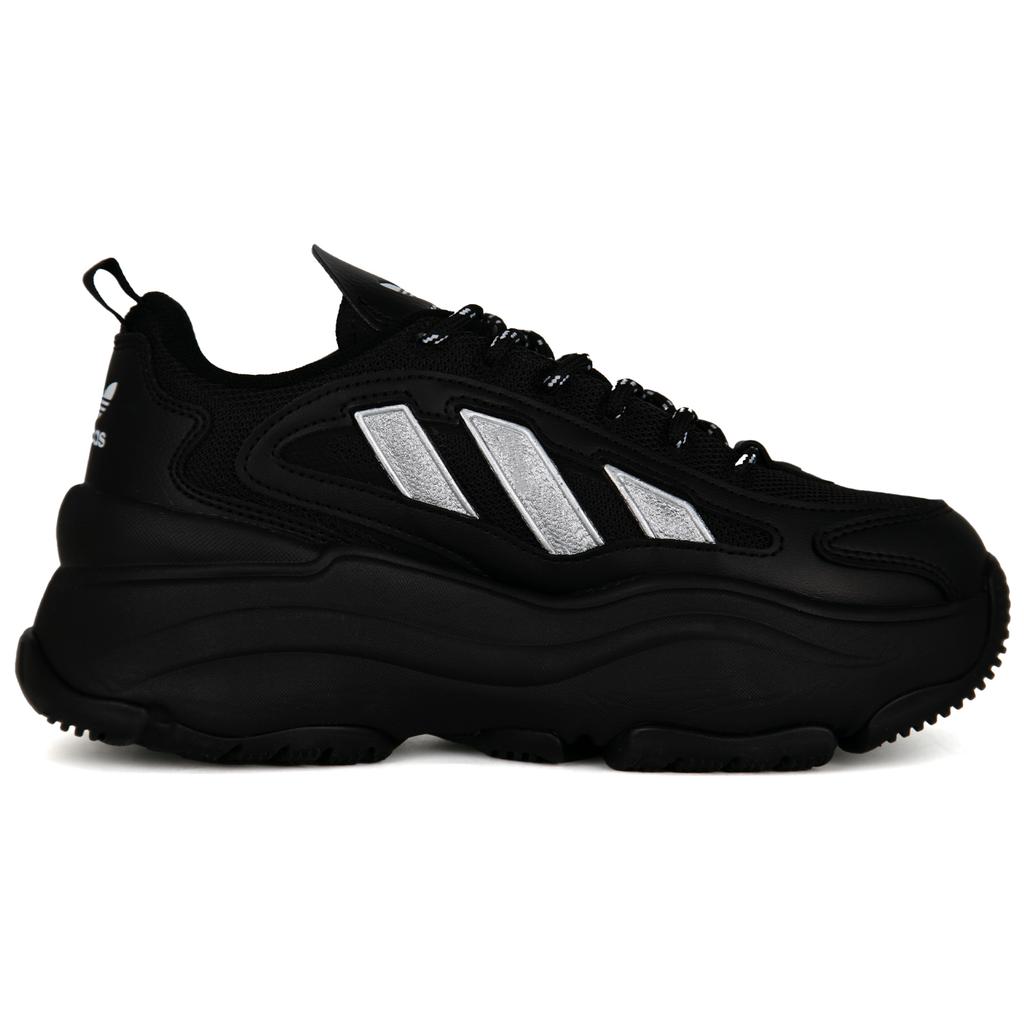 Adidas Originals OZGAIA Little Lucky Abrasion Resistant Abrasion Resistant Low top Chunky Sneakers Women's Black Silver JQ4110(Team562-)