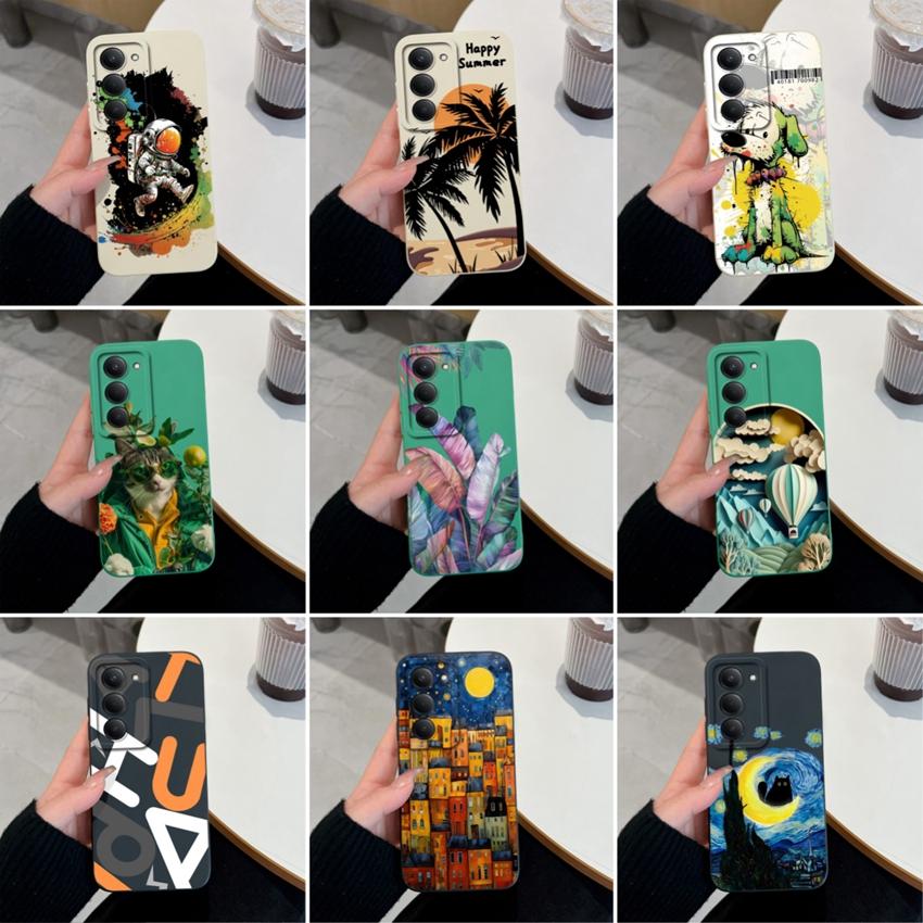 Premium Protective Case For Redmi 15 10 11 15C 12C 10C Note 14 Pro Plus 14S Beautiful Brown Leaf Patterns Liquid Silicone Phone Cover For Redmi Casing