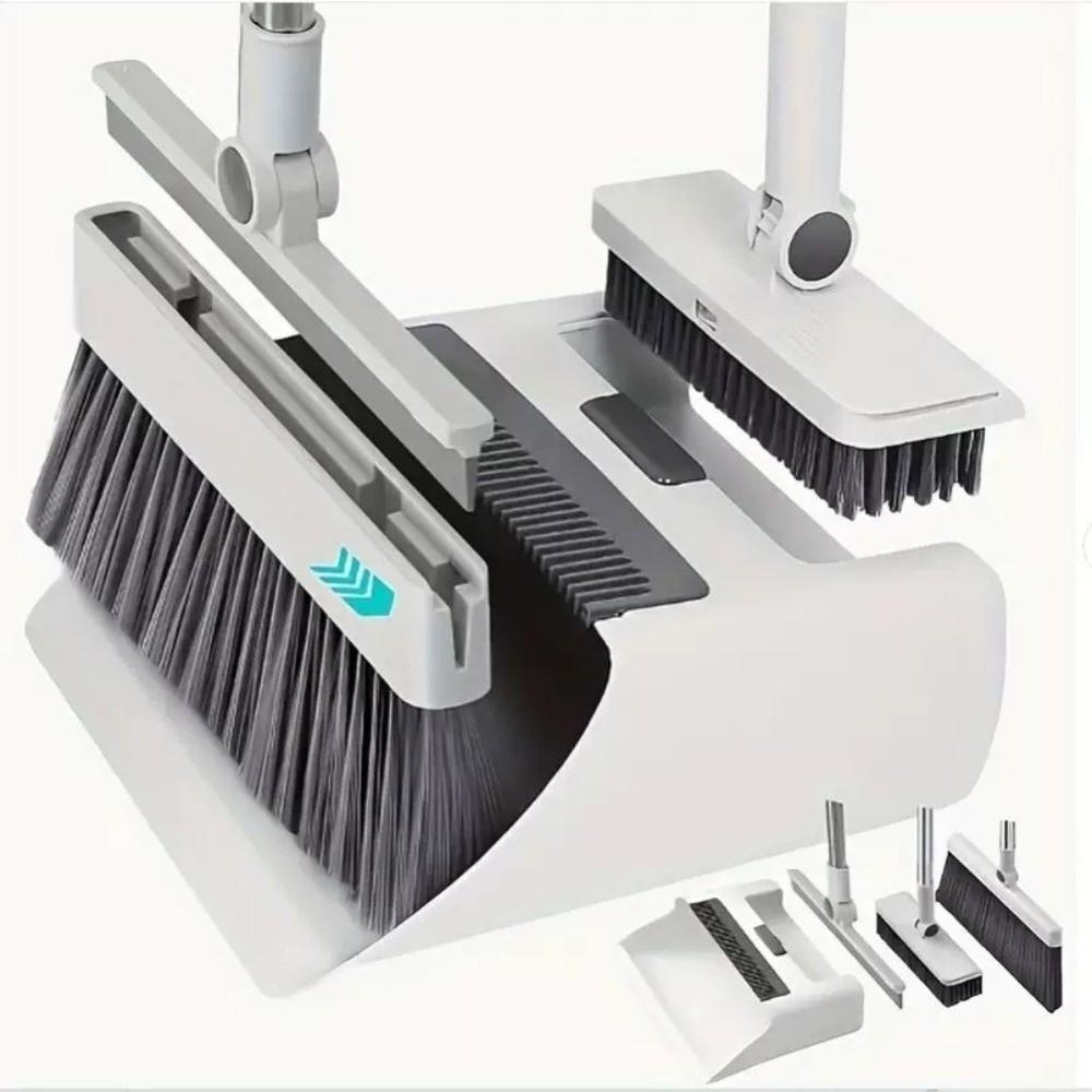 3-in-1 Cleaning Brush Set Long Handle Household Cleaning Set Practical Folding Broom Set Household