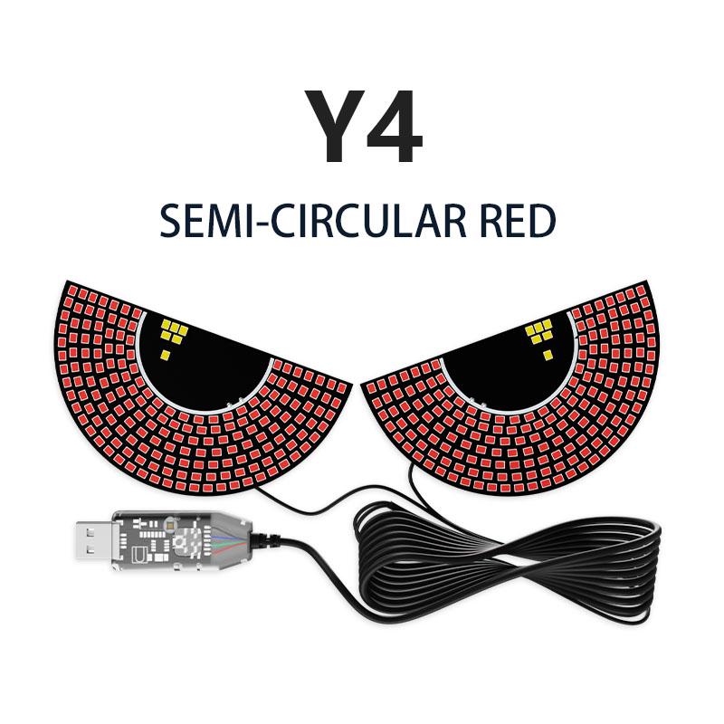 LED-Auto-Dekorationsleuchte, lustige Teufelsaugen-Atmosphärenleuchten, LKW-Auto-Front- und Heckscheiben-USB-Blitzlicht-Warnleuchten