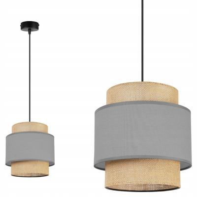Hanging Lamp, Ceiling Chandelier, Lampshade, Boho Juta