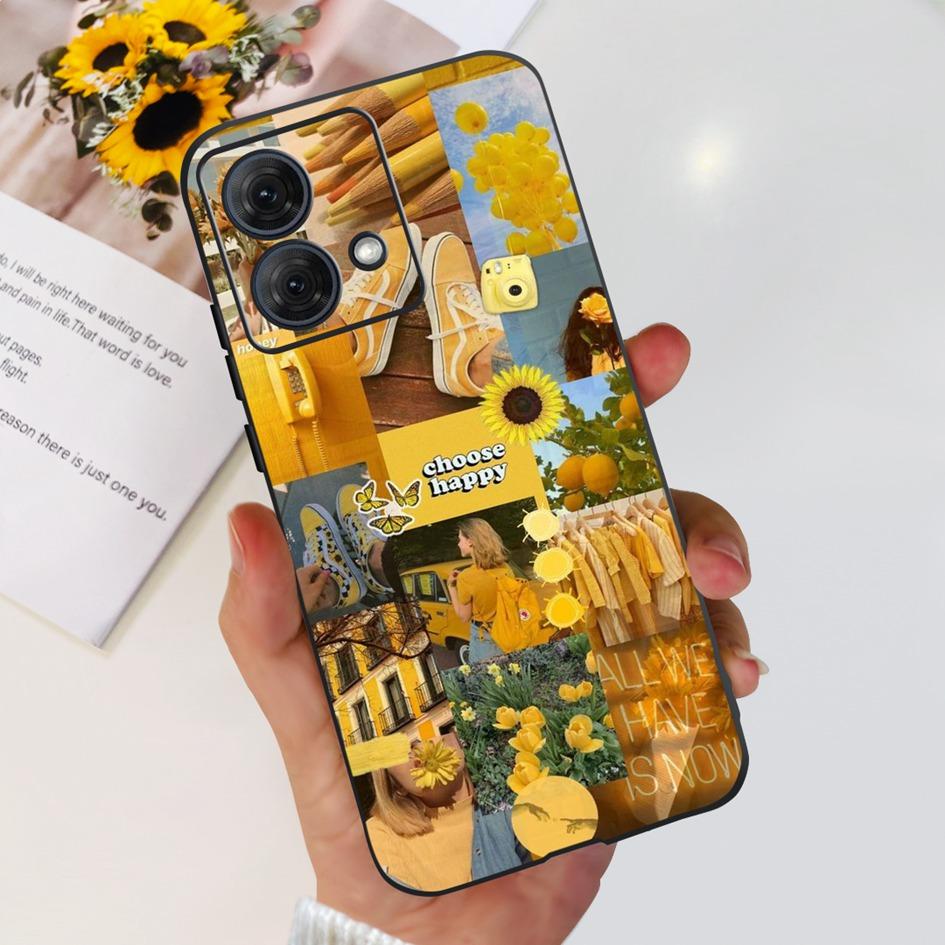 For Motorola Moto G84 5G Case 2023 New Stylish Butterfly Cat Slim Black Silicone Soft TPU Phone Cover For Moto G84 5G G 84 Coque